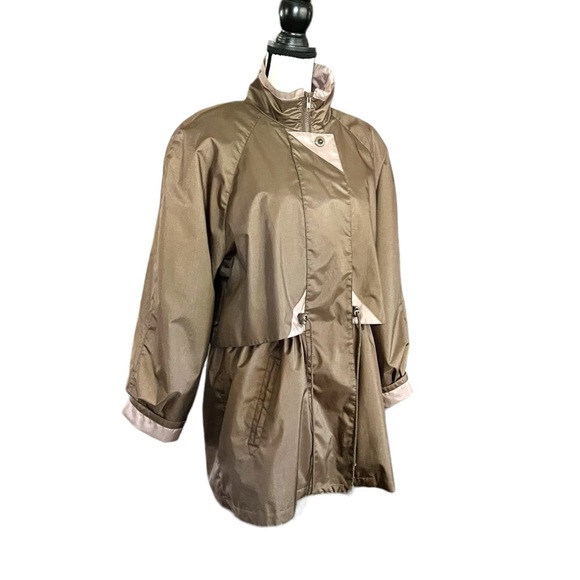 Vtg. Current Seen trench style coat/jacket with button lining. Sz. Generous M - Picture 4 of 10